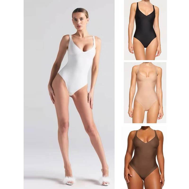 Nutrition For Fitness And Sports - Seamless V-neck One-piece Corset Fitness Lose