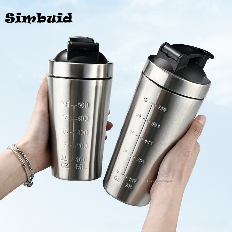 Nutrition For Fitness And Sports - 500/750ML Stainless Steel Protein Powder Shaker