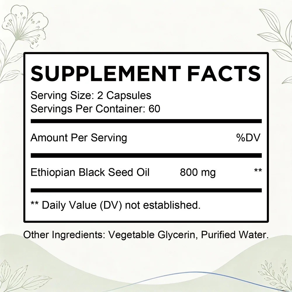 Ethiopian Black Seed Oil Softg - Black Seed Oil Capsule review and price